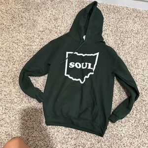 Soul Dark Green Hoodie Ohio soul yoga